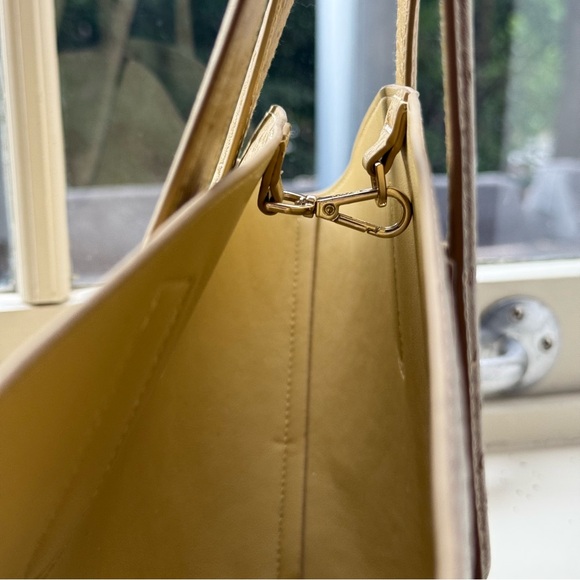 MANGO Yellow Ostrich Mini Bucket Tote - Picture 4 of 6